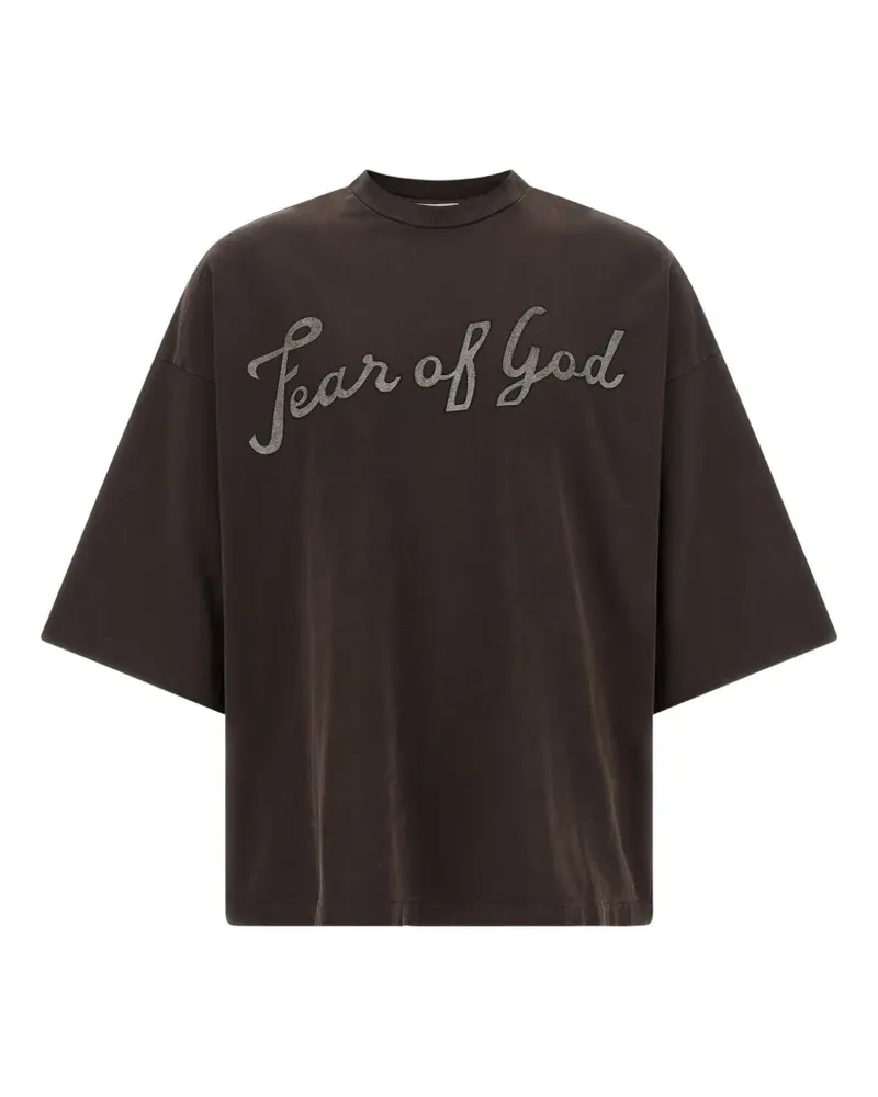 Fear of God 43 logo-print cotton t-shirt - Braun Braun