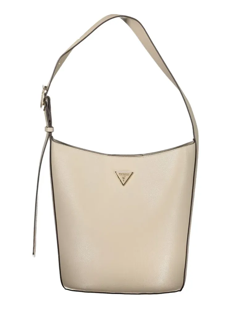 Guess logo-plaque pebble-grain tote bag - Grau Grau