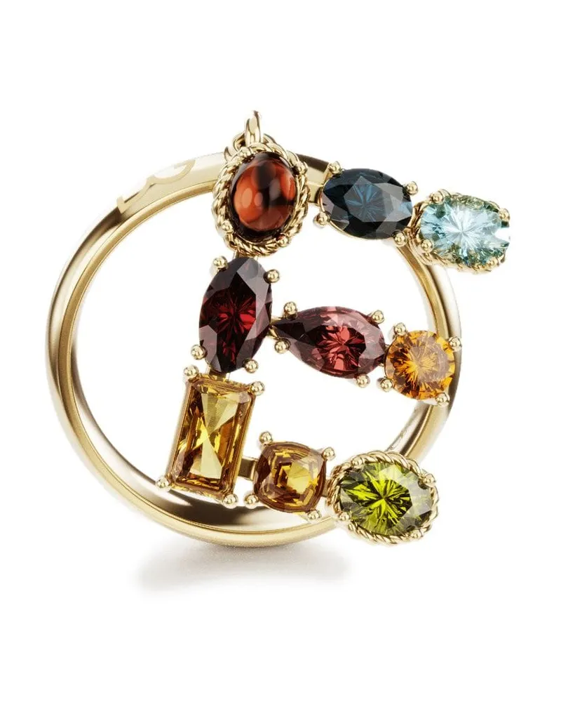 Dolce & Gabbana 18kt Rainbow Alphabet E Gelbgoldring Gold