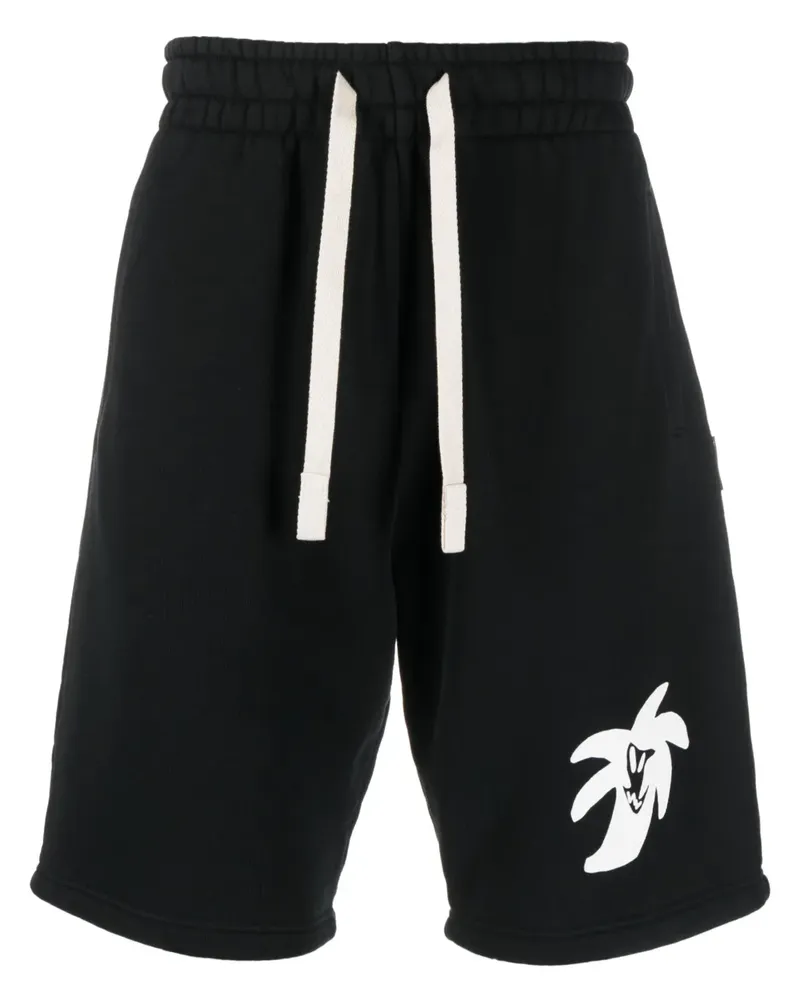 Palm Angels Hunter Joggingshorts mit Print - Schwarz Schwarz