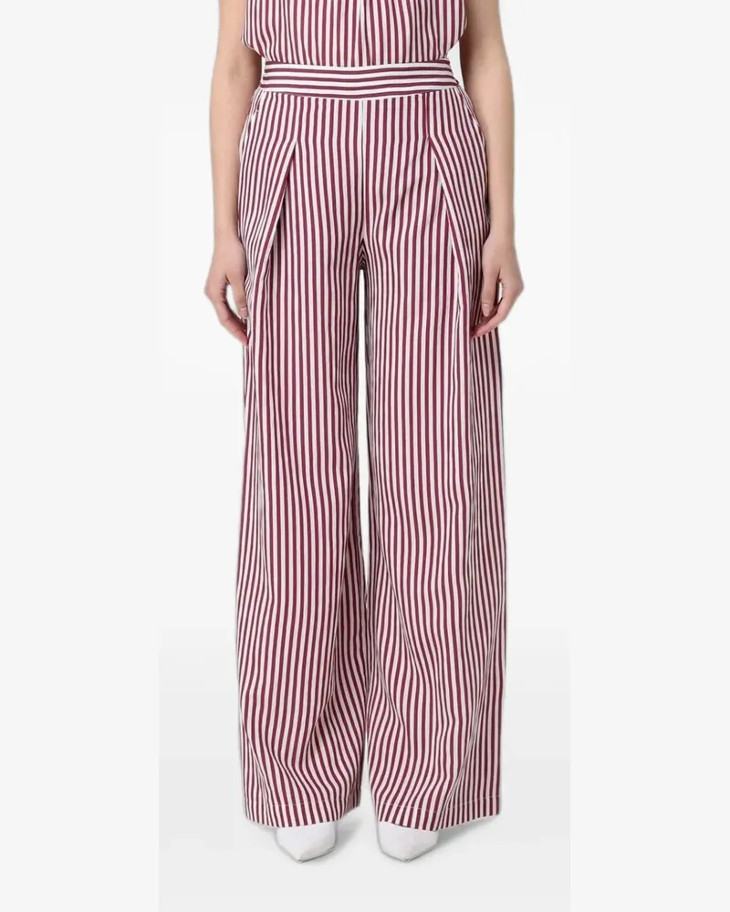 Hanita striped pleated palazzo pants - Rot Rot