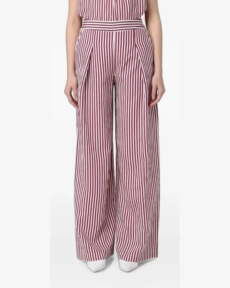 Hanita striped pleated palazzo pants - Rot Rot
