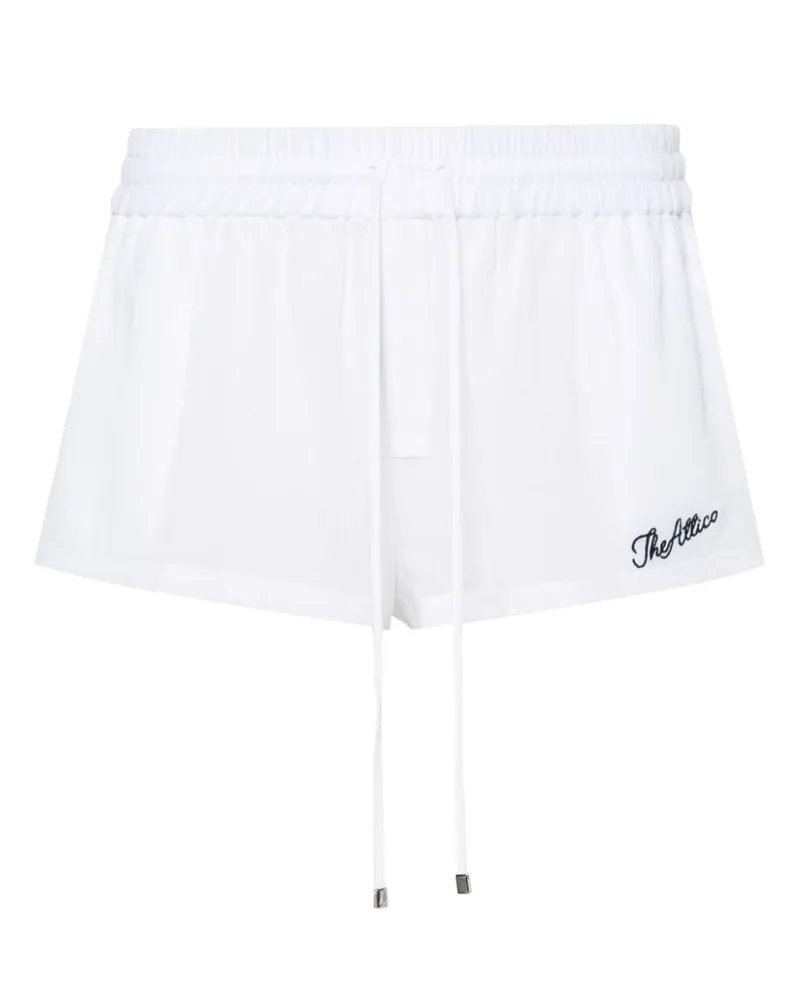 ATTICO Shorts mit Logo-Stickerei Weiß