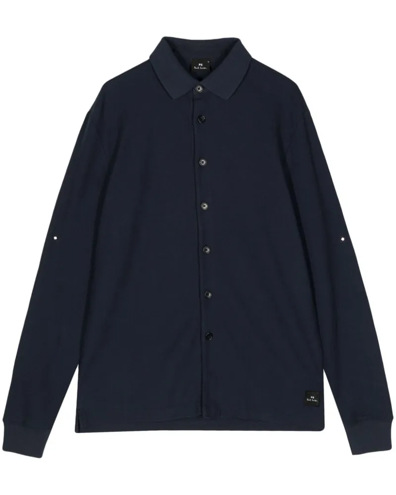 Paul Smith Hemd mit Logo-Applikation Blau