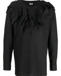 Comme des Garçons Bluse mit Oversized-Kragen Schwarz