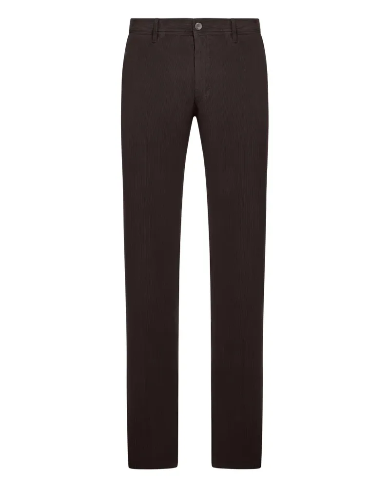 Incotex Gerippte Hose - Braun Braun