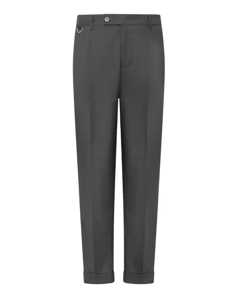 Low Brand D-ring pressed-crease trousers - Grau Grau