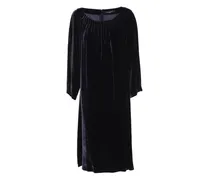 Kleid aus Samt mit Falten - Violett