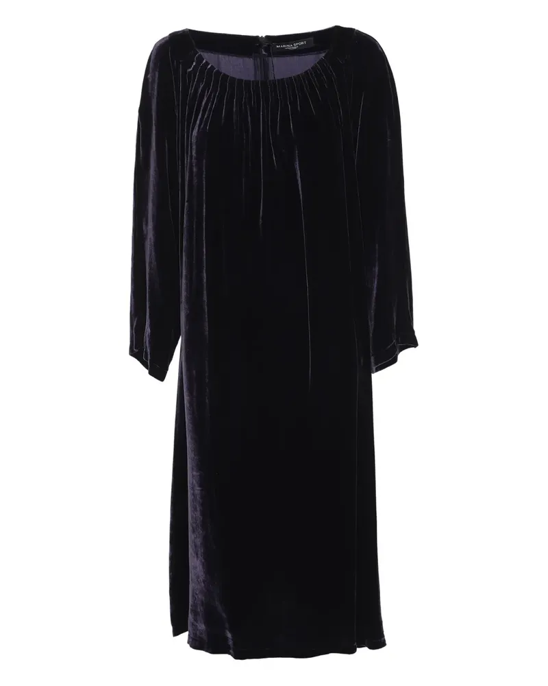 Marina Rinaldi Kleid aus Samt mit Falten - Violett Violett
