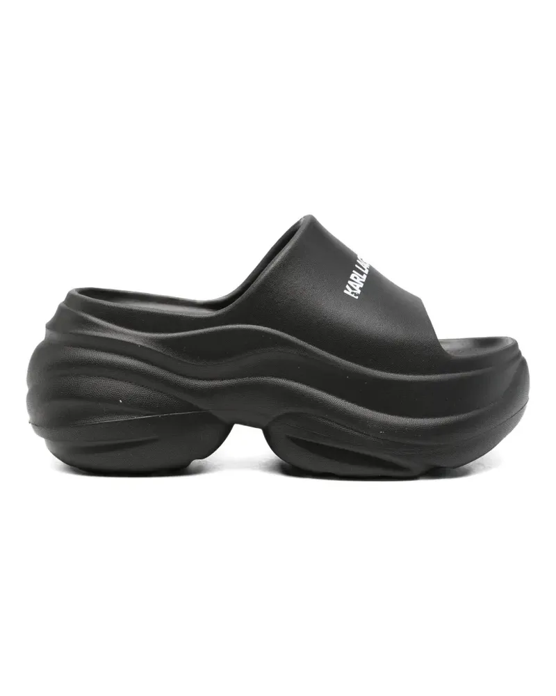 Karl Lagerfeld Kontour platform slide - Schwarz Schwarz