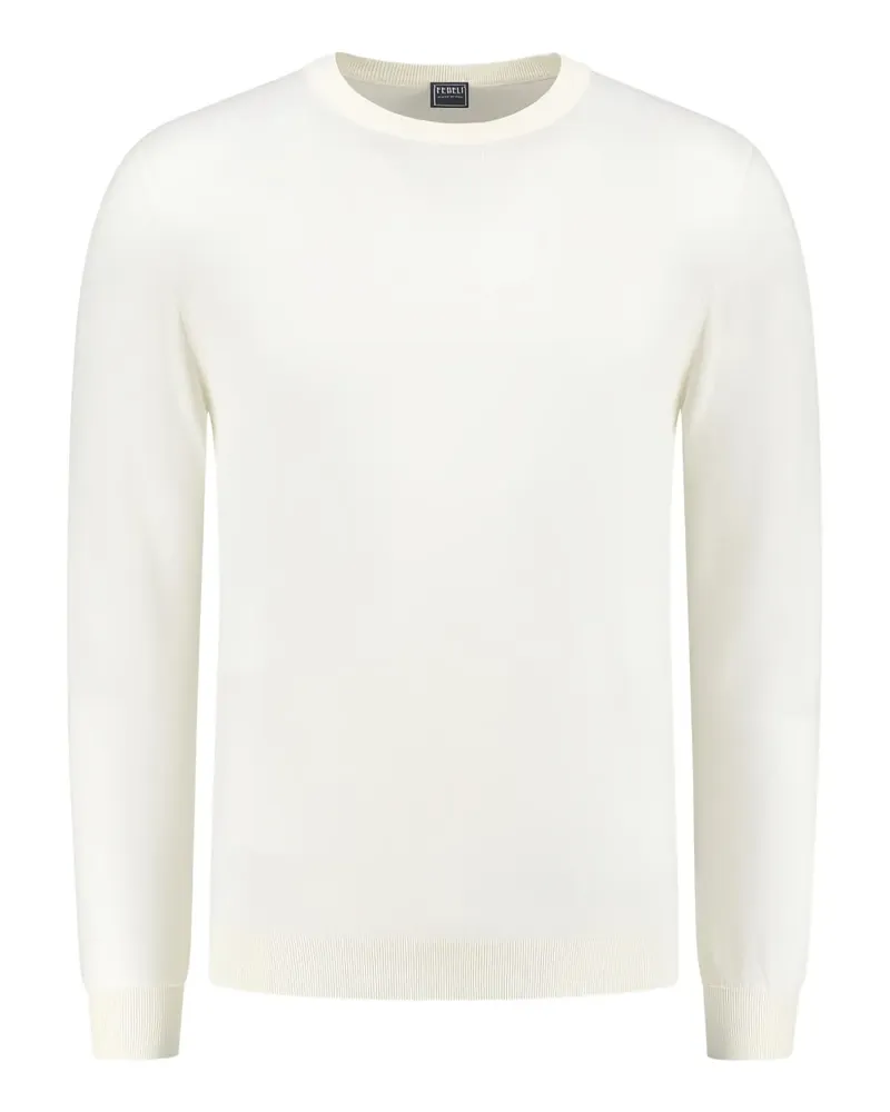 Fedeli Pullover mit Rundhalsausschnitt - Weiß Weiß