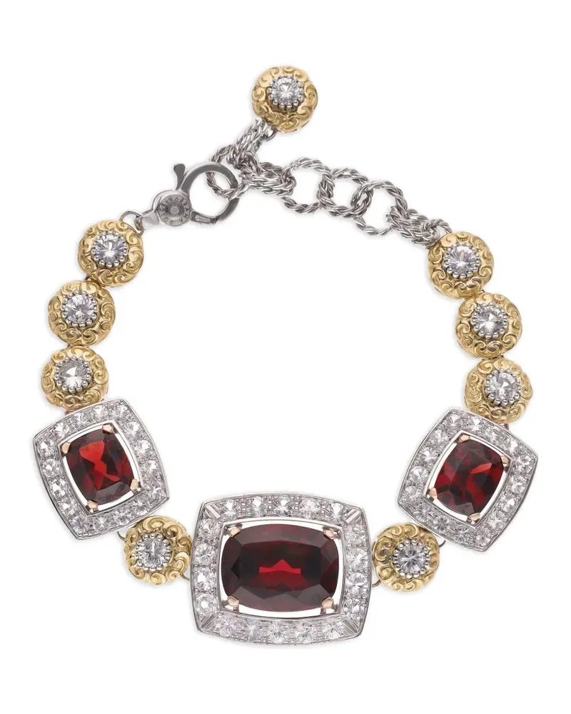 Dolce & Gabbana 18kt Eleganza Goldarmband mit Saphir und Rhodolith - Rot Rot