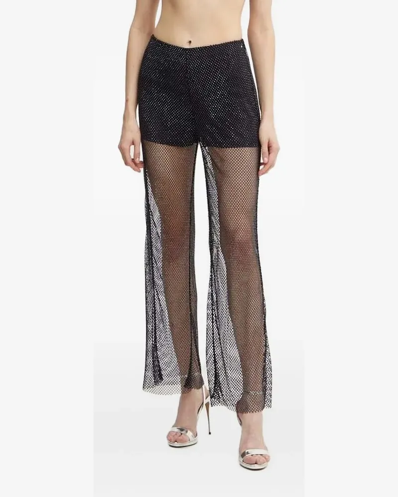 Custommade Petra Mesh-Hose mit Perlen - Schwarz Schwarz