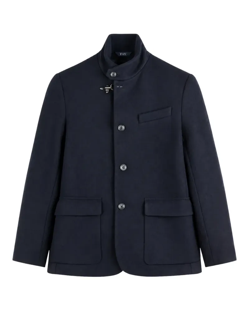 Fay Mantel mit aufgesetzten Taschen - Blau Blau