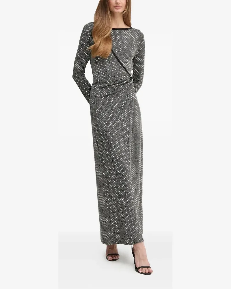 Diane von Furstenberg Maxikleid mit Wickelfront - Grau Grau