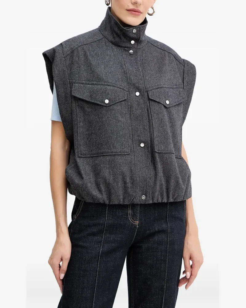 HUGO BOSS buttoned chest-pocket jacket - Grau Grau
