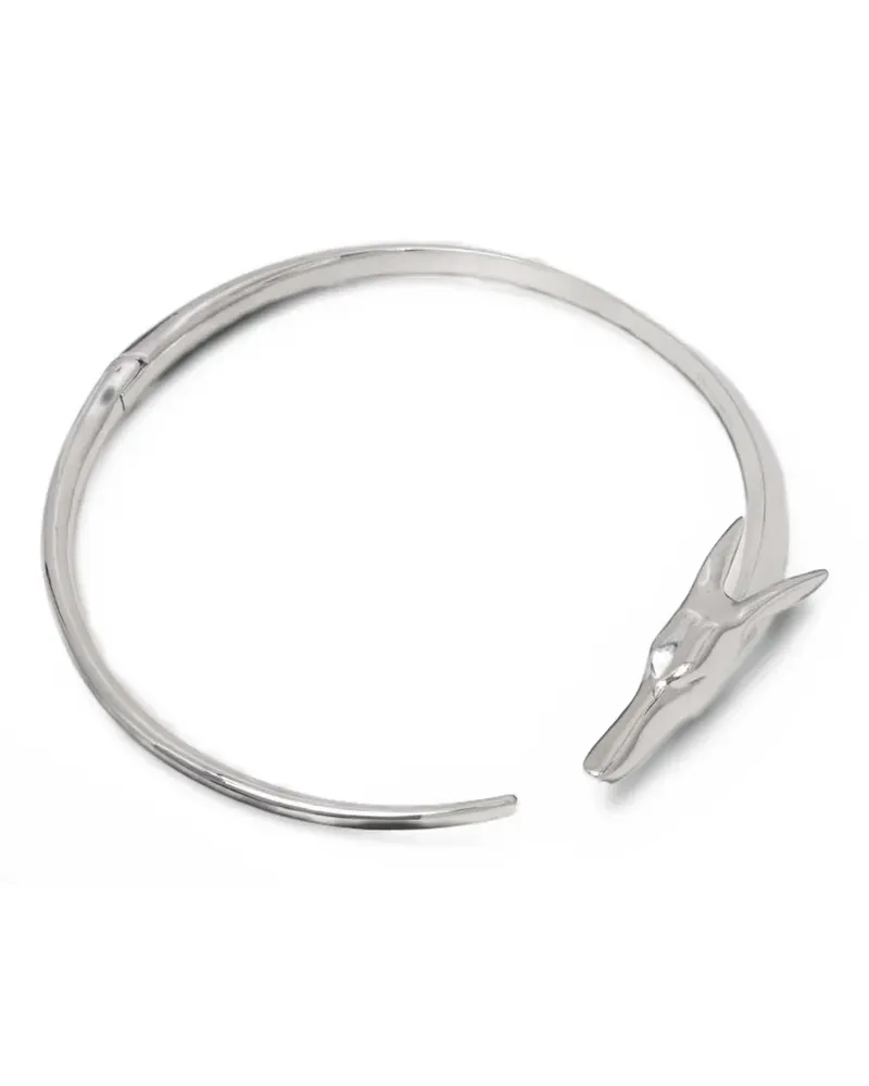 Trussardi Choker mit Greyhound-Motiv - Silber Silber
