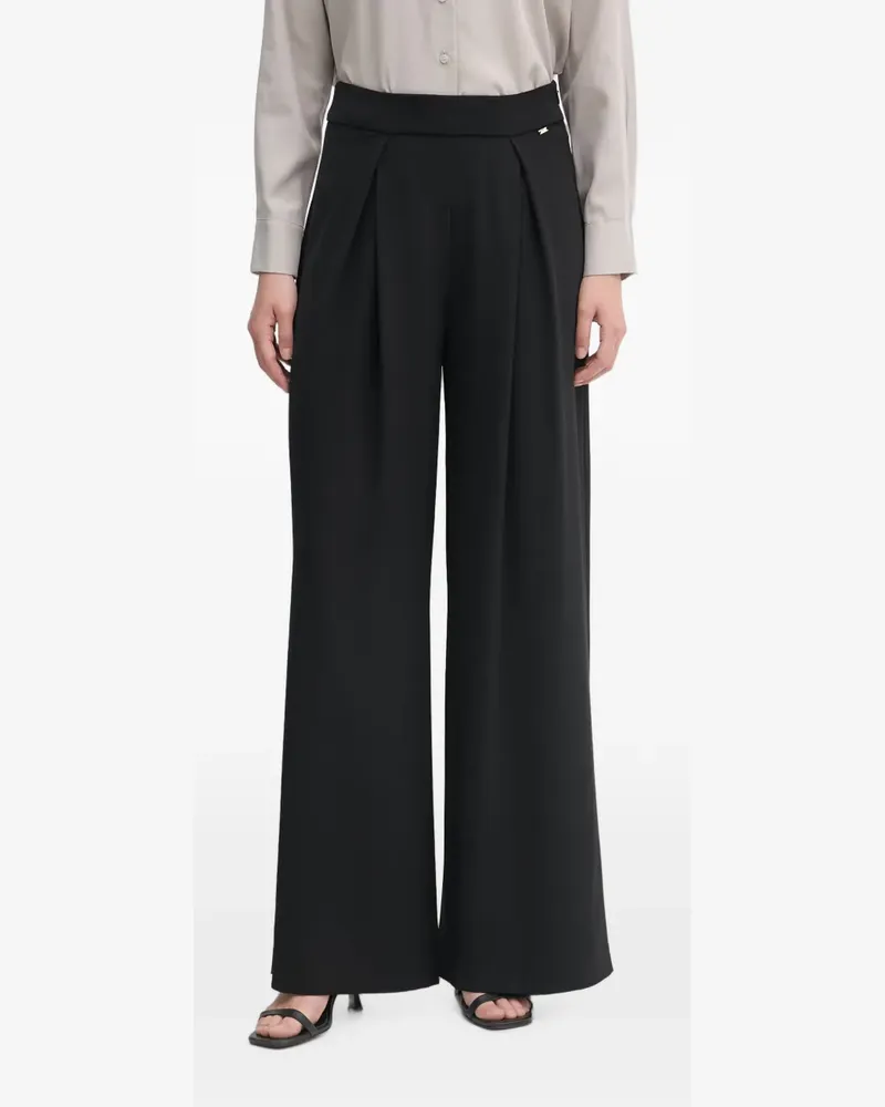 Gaudi pleated wide-leg trousers - Schwarz Schwarz