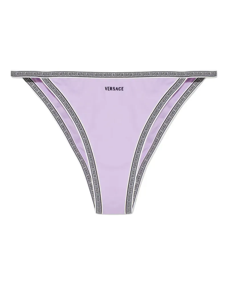 Versace embroidered-logo bikini bottoms - Violett Violett