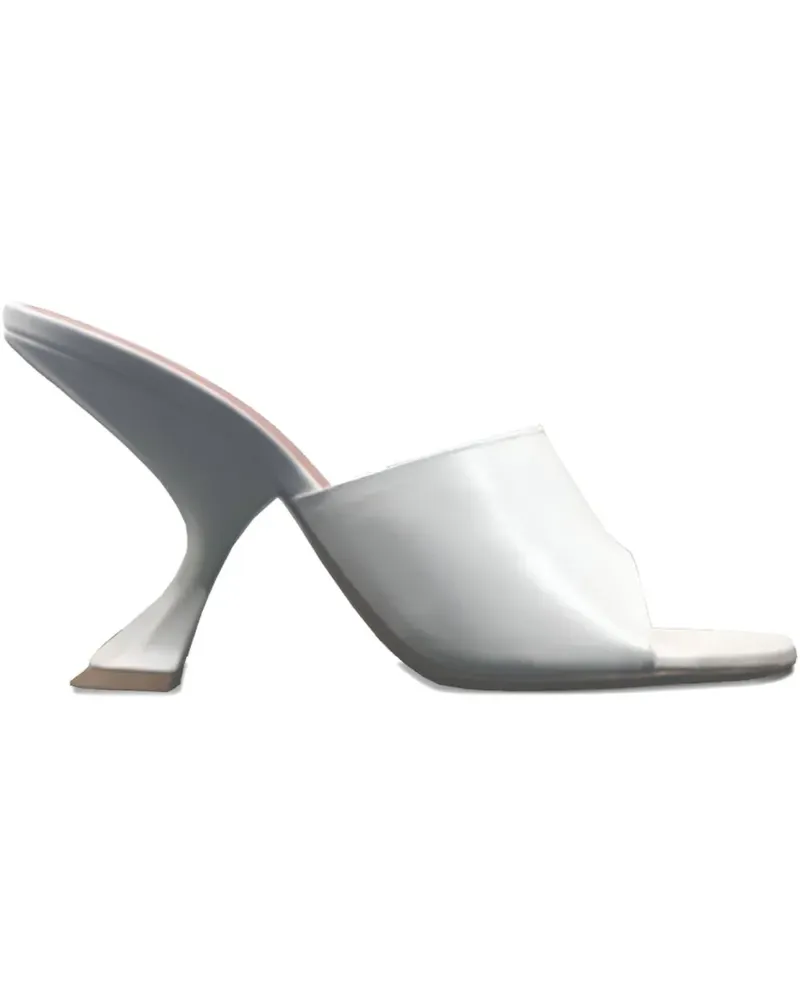 Amina Muaddi Lupita Sandalen mit Design-Absatz 90mm - Weiß Weiß