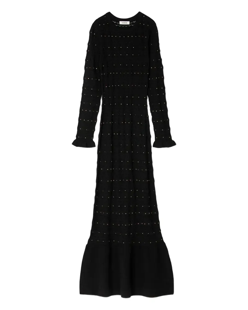 Sandro Maxikleid mit Strass - Schwarz Schwarz