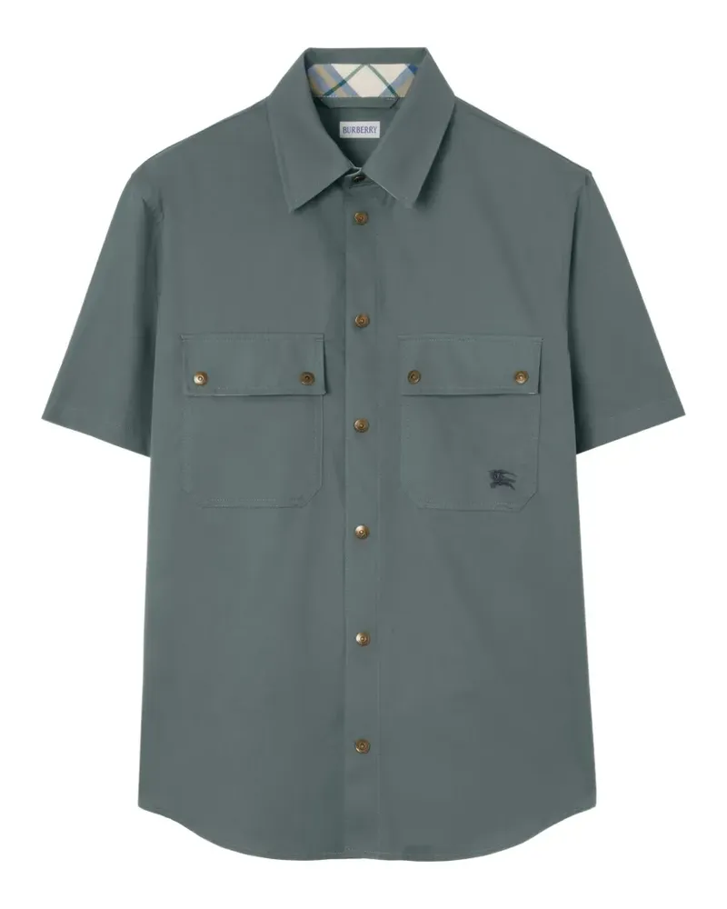 Burberry Hemd mit Relaxed Fit aus Tropical Gabardine - Grün Grün