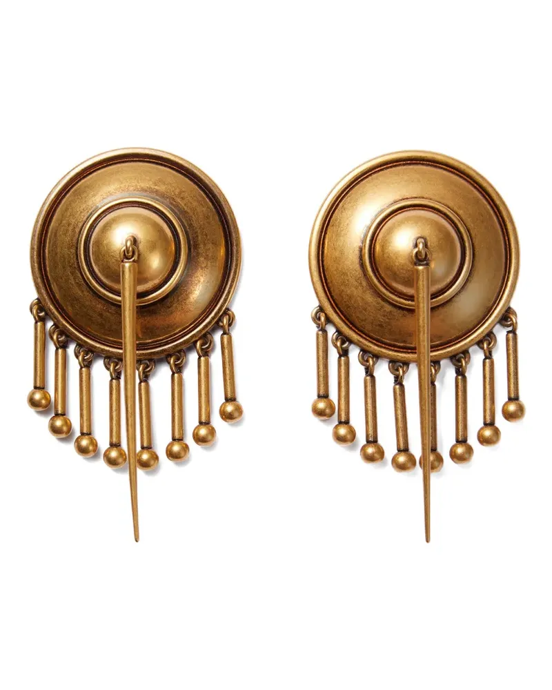 Versace Medaillon-Ohrringe mit Fransen - Gold Gold