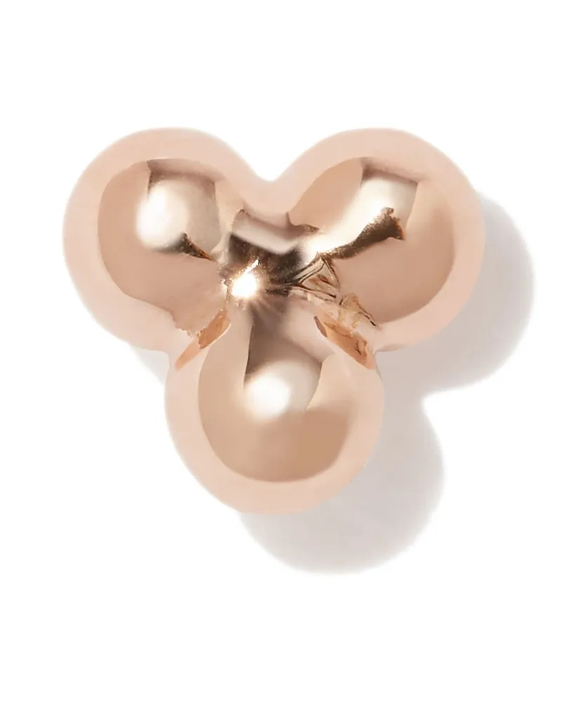 Maria Tash 18kt Three Ball Trinity Rotgoldring - Rosa Rosa