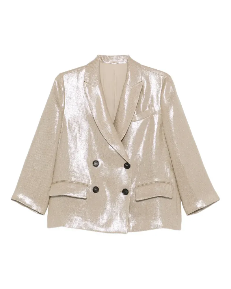 Brunello Cucinelli button double-breasted jacket - Nude Nude