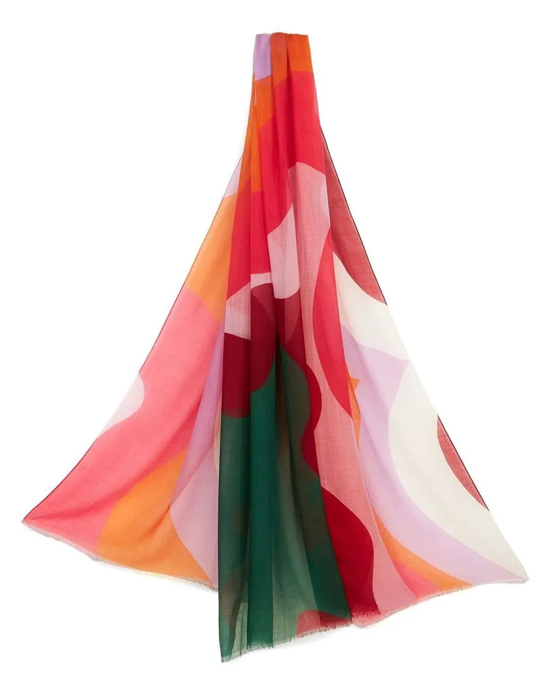 Etro Kaschmirschal mit Wellen-Print - Rot Rot