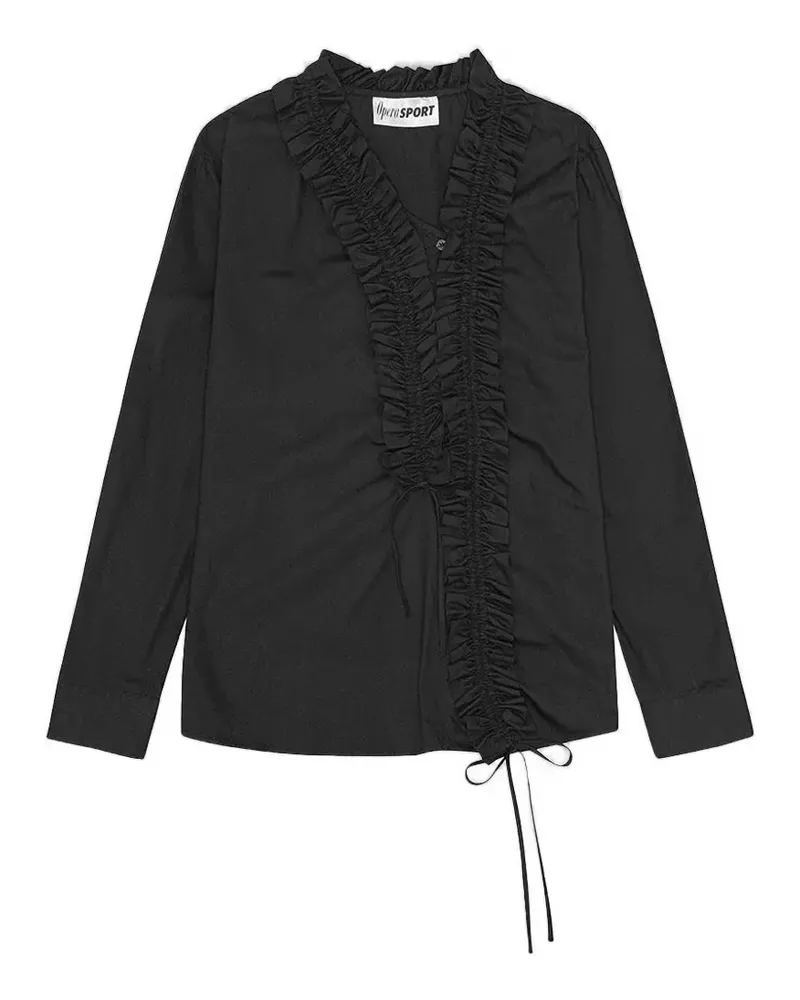 OpéraSPORT Gerüschtes Hemd mit Krawatte - Schwarz Schwarz