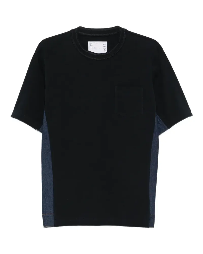 Sacai chest-pocket T-shirt - Blau Blau