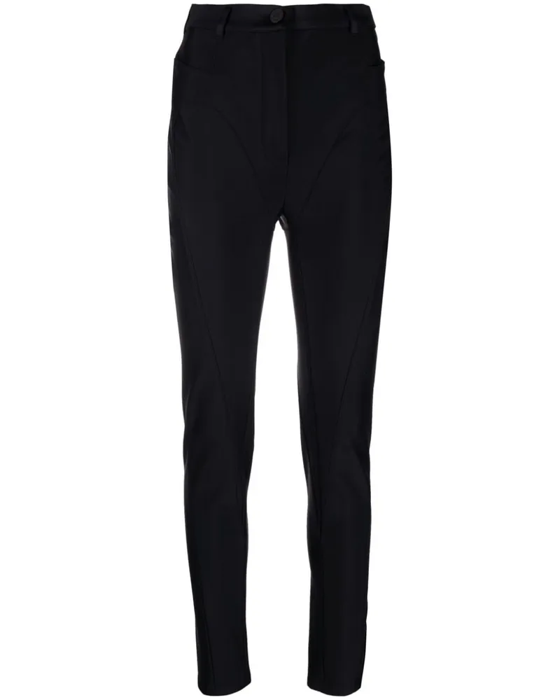 Thierry Mugler Skinny-Hose mit hohem Bund - Schwarz Schwarz