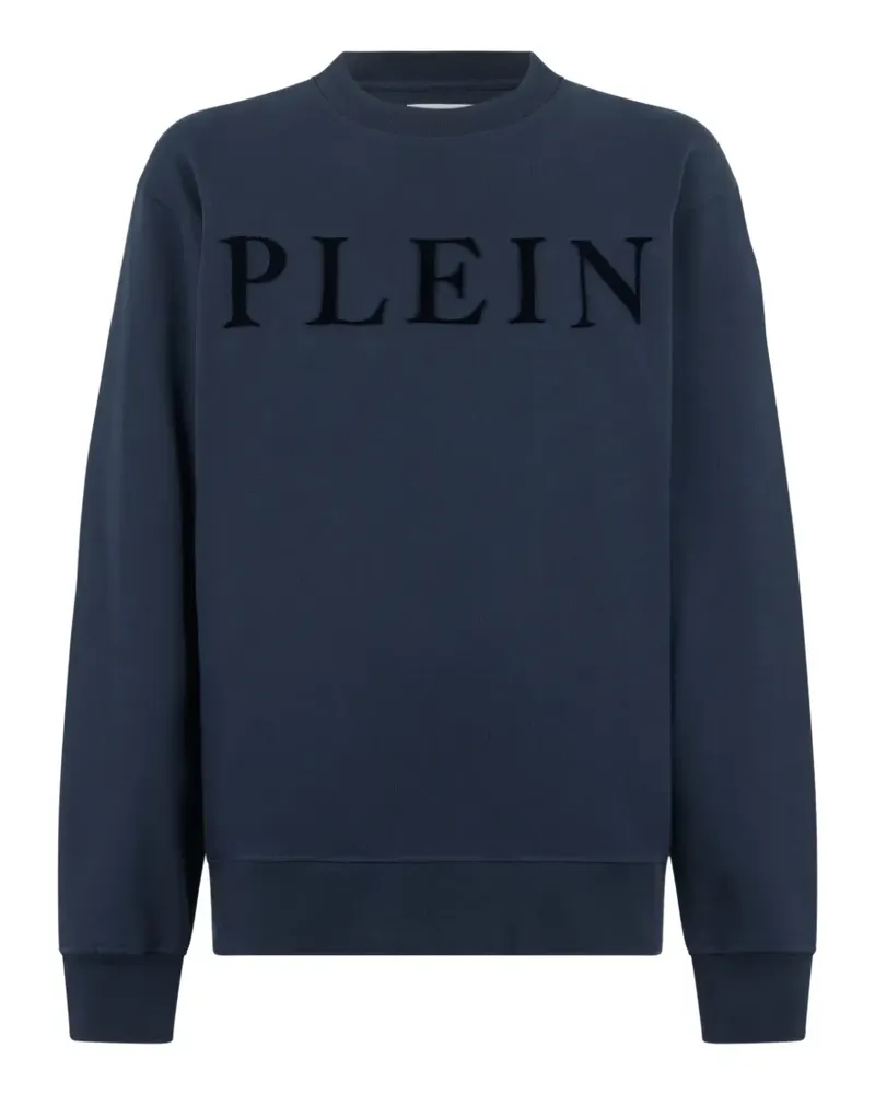 Philipp Plein Sweatshirt mit Logo-Patch - Blau Blau
