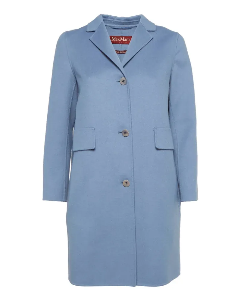 Max Mara felt button-front coat - Blau Blau