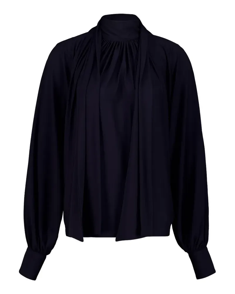 Ferragamo Geraffte Bluse mit Schlitz - Blau Blau