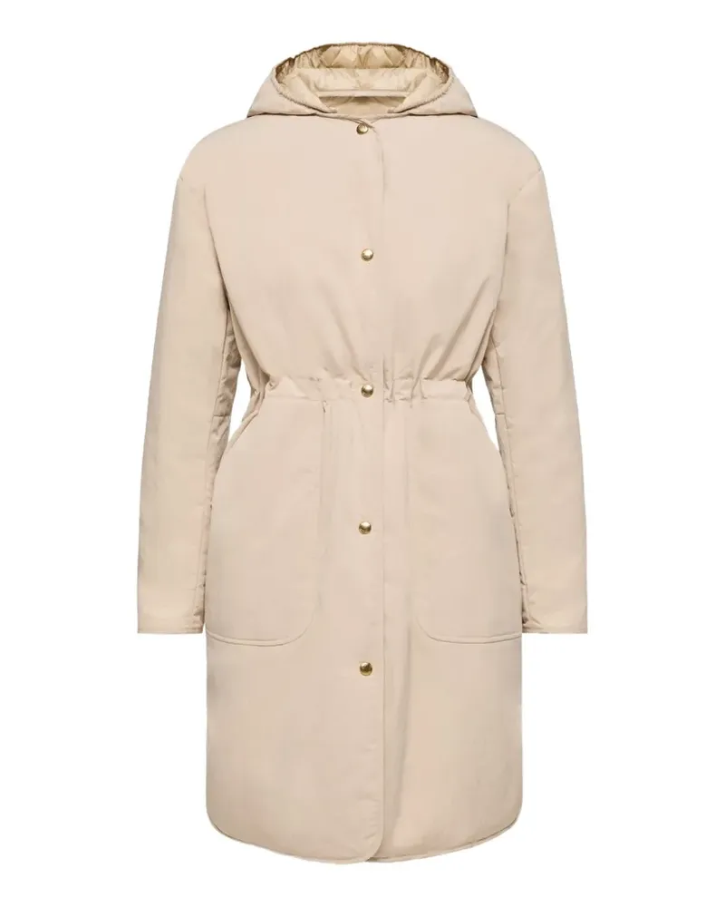 Moncler Thymlong reversible hooded coat - Nude Nude