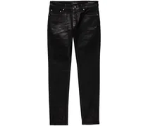P001 Leathered Skinny-Jeans