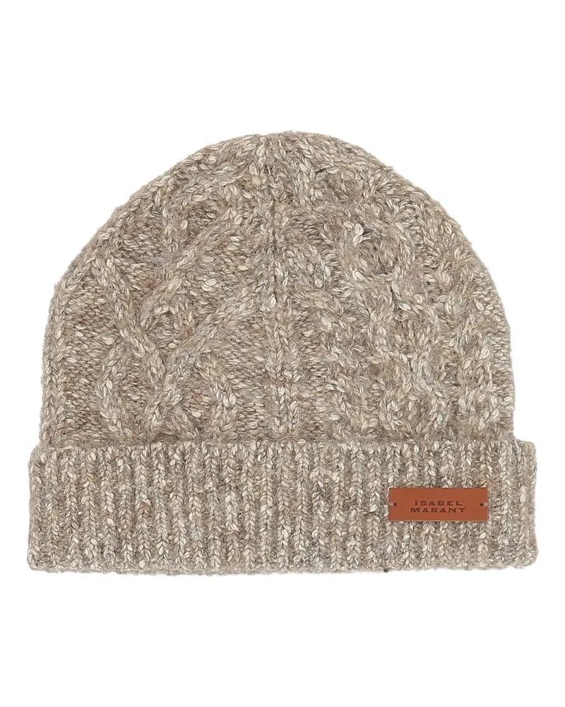 Isabel Marant Tolie Beanie mit Zopfmuster - Nude Nude