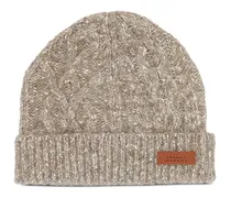 Tolie Beanie mit Zopfmuster - Nude