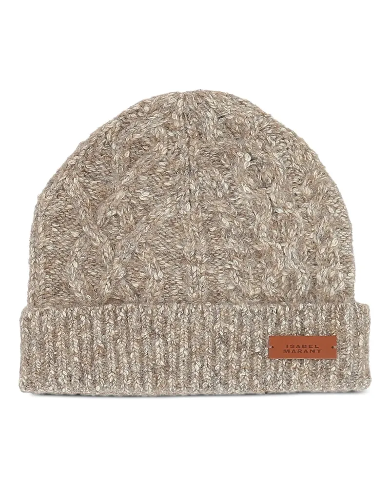 Isabel Marant Tolie Beanie mit Zopfmuster - Nude Nude