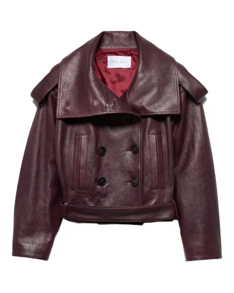 7 for all mankind Doppelreihige Lederjacke - Rot Rot