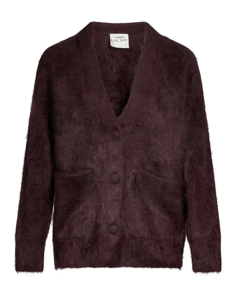 forte_forte Cardigan mit gebürstetem Finish - Braun Braun