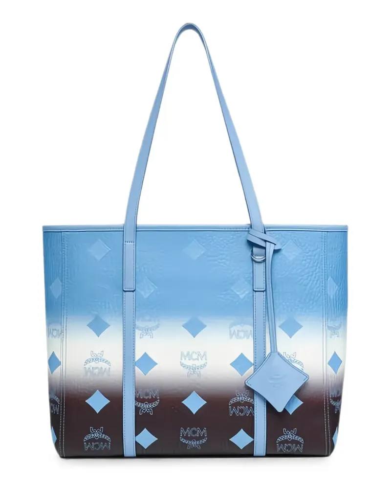 MCM medium Visetos ombré-effect tote bag - Blau Blau