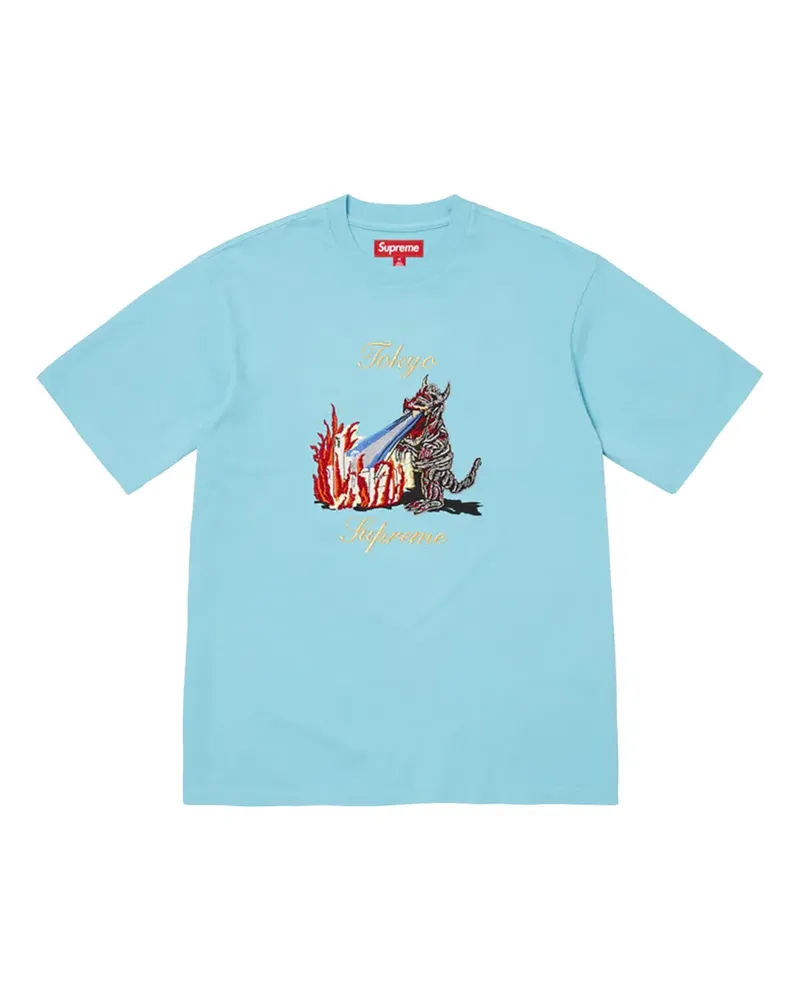 Supreme Being Monster embroidered t-shirt - Blau Blau