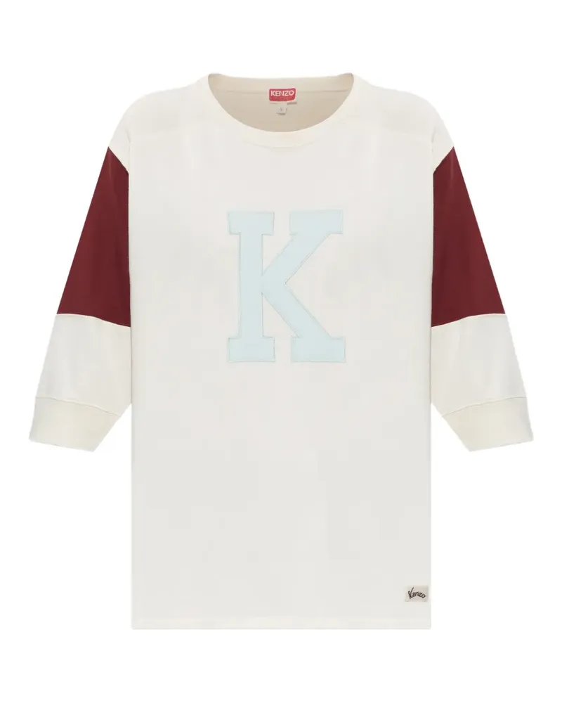 Kenzo T-Shirt mit Logo-Patch - Nude Nude