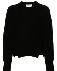 Alexander McQueen Gerippter Pullover im Corsage-Style Schwarz