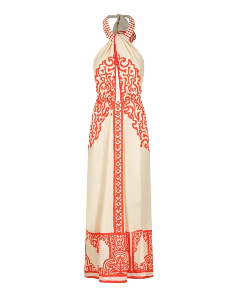 Johanna Ortiz Sunset Script Neckholder-Maxikleid - Nude Nude