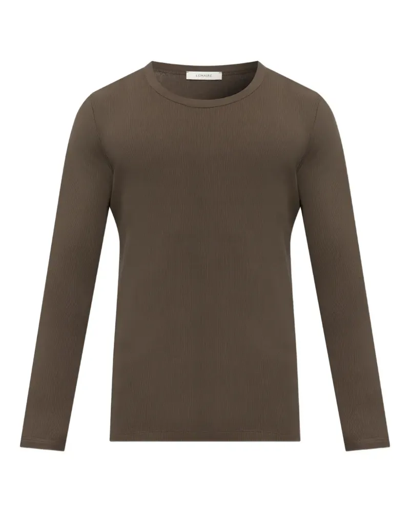 Christophe Lemaire Geripptes Langarmshirt - Braun Braun