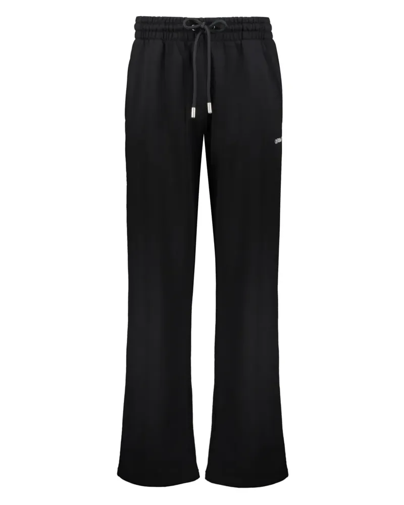OFF-WHITE logo-print track pants - Schwarz Schwarz